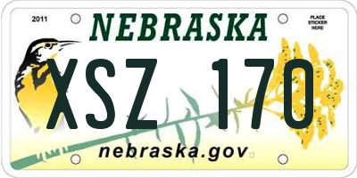 NE license plate XSZ170
