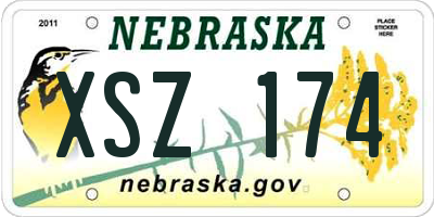 NE license plate XSZ174