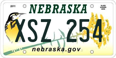 NE license plate XSZ254