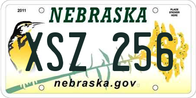 NE license plate XSZ256
