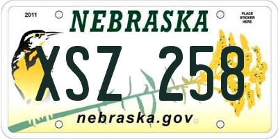 NE license plate XSZ258