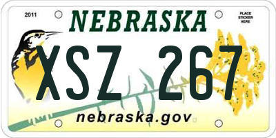 NE license plate XSZ267