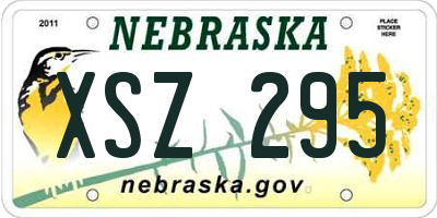 NE license plate XSZ295