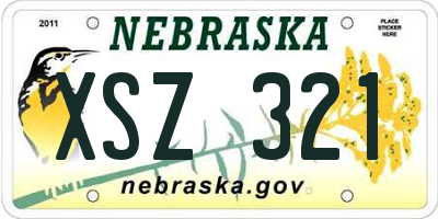 NE license plate XSZ321