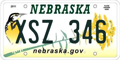 NE license plate XSZ346