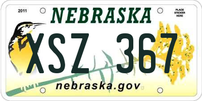 NE license plate XSZ367