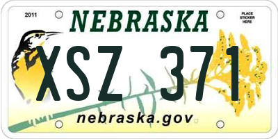 NE license plate XSZ371