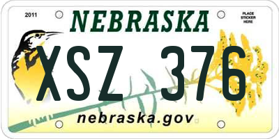 NE license plate XSZ376