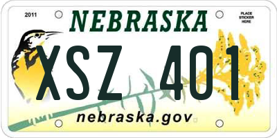 NE license plate XSZ401