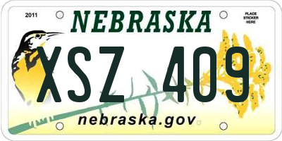 NE license plate XSZ409