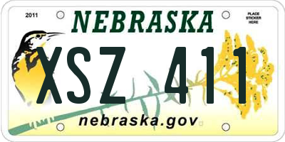 NE license plate XSZ411