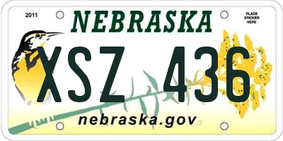 NE license plate XSZ436