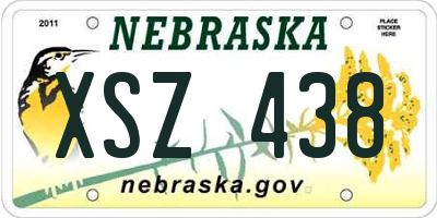 NE license plate XSZ438