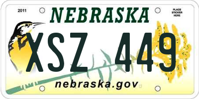 NE license plate XSZ449