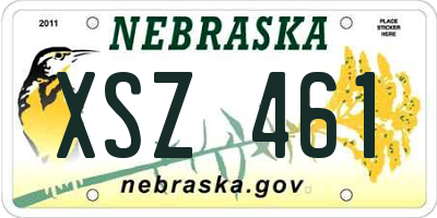 NE license plate XSZ461
