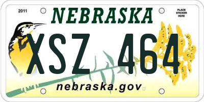 NE license plate XSZ464