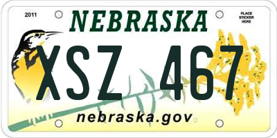 NE license plate XSZ467