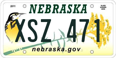 NE license plate XSZ471