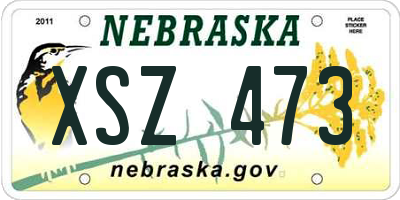 NE license plate XSZ473