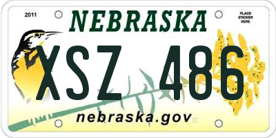 NE license plate XSZ486