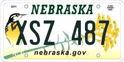 NE license plate XSZ487