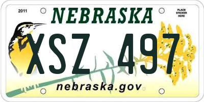 NE license plate XSZ497