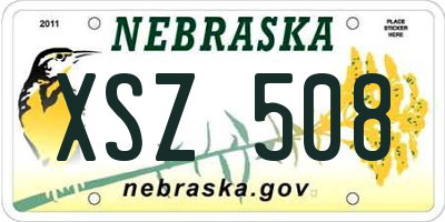 NE license plate XSZ508