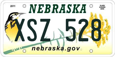 NE license plate XSZ528