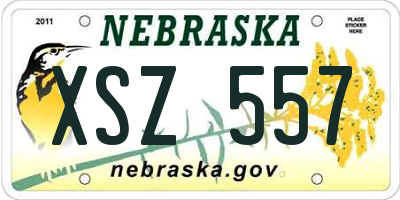 NE license plate XSZ557