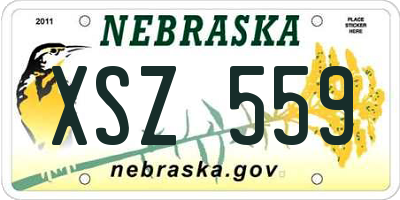 NE license plate XSZ559