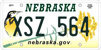 NE license plate XSZ564
