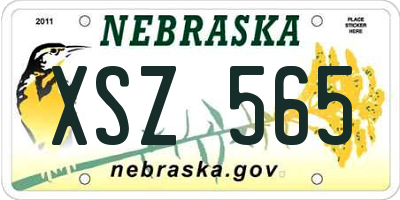 NE license plate XSZ565