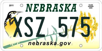 NE license plate XSZ575