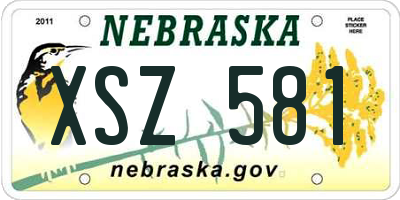 NE license plate XSZ581