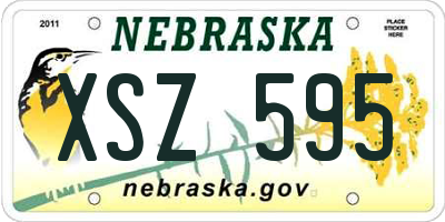 NE license plate XSZ595