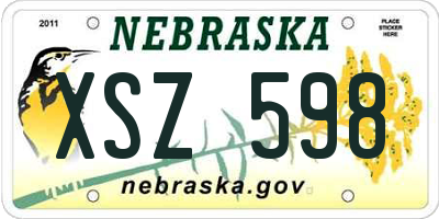 NE license plate XSZ598