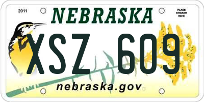 NE license plate XSZ609