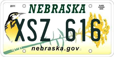 NE license plate XSZ616
