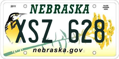 NE license plate XSZ628