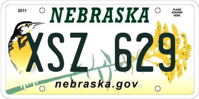 NE license plate XSZ629