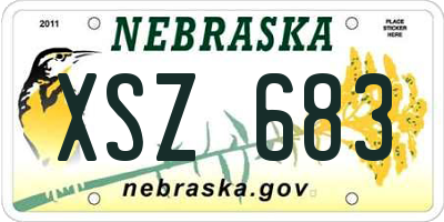 NE license plate XSZ683