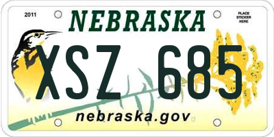 NE license plate XSZ685