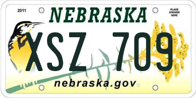 NE license plate XSZ709