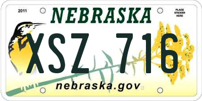 NE license plate XSZ716