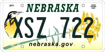 NE license plate XSZ722
