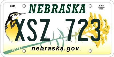 NE license plate XSZ723