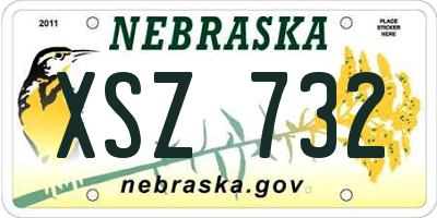 NE license plate XSZ732
