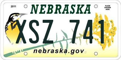 NE license plate XSZ741