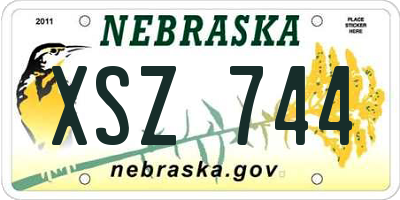 NE license plate XSZ744