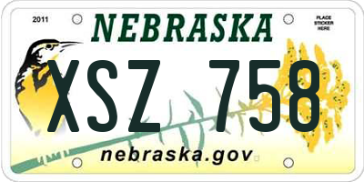 NE license plate XSZ758